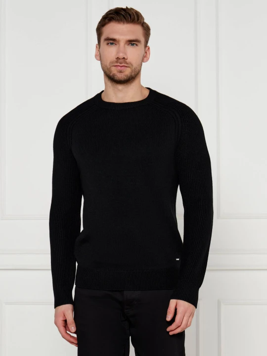 Zdjęcie produktu Joop! Sweter JK-17Thorin | Regular Fit | z dodatkiem wełny czarny