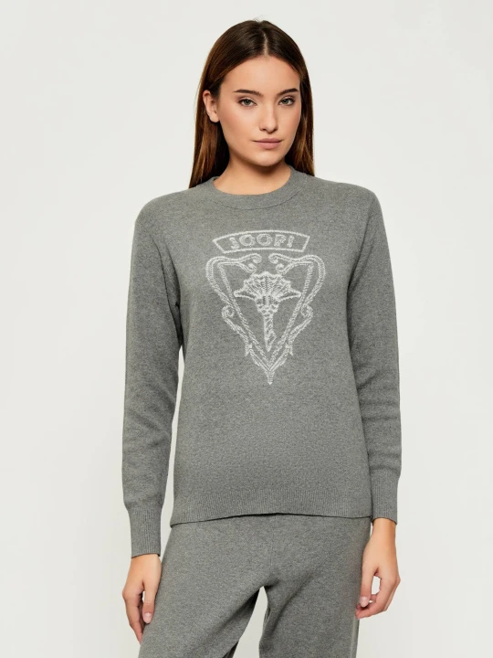 Zdjęcie produktu Joop! Sweter Karol | Regular Fit | z dodatkiem jedwabiu szary