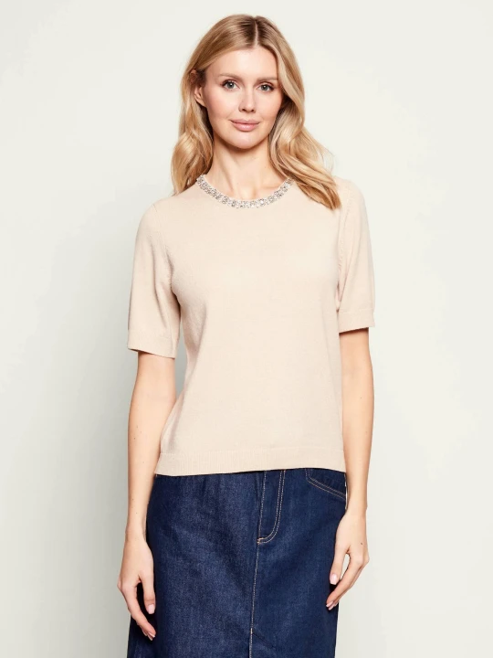 Zdjęcie produktu Joop! Sweter Krissi | Regular Fit | z dodatkiem wełny i kaszmiru beżowy