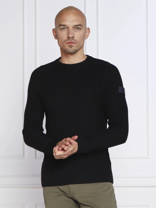Zdjęcie produktu Joop! Sweter | Regular Fit | z dodatkiem wełny czarny