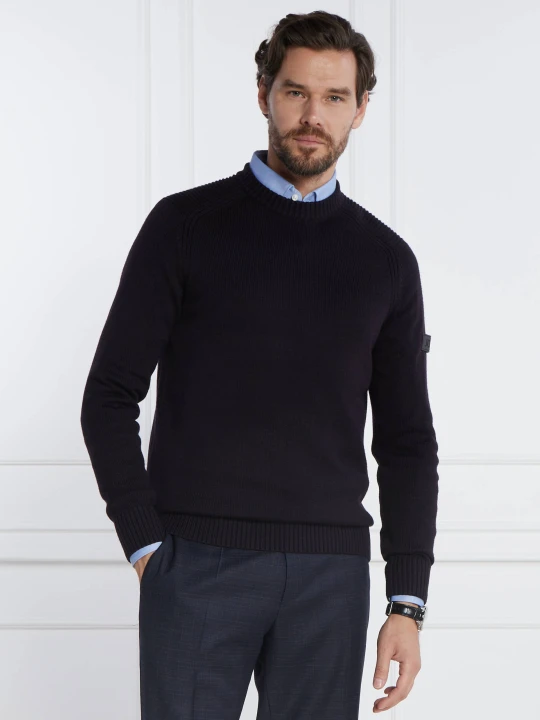 Zdjęcie produktu Joop! Sweter Timmo | Regular Fit | z dodatkiem wełny granatowy