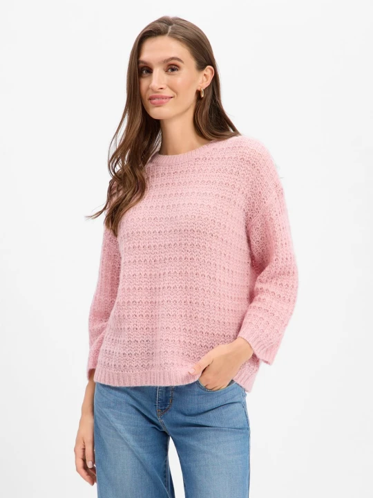 Zdjęcie produktu JOOP! Sweter z domieszką alpaki i wełny Kobiety Wełna różowy
