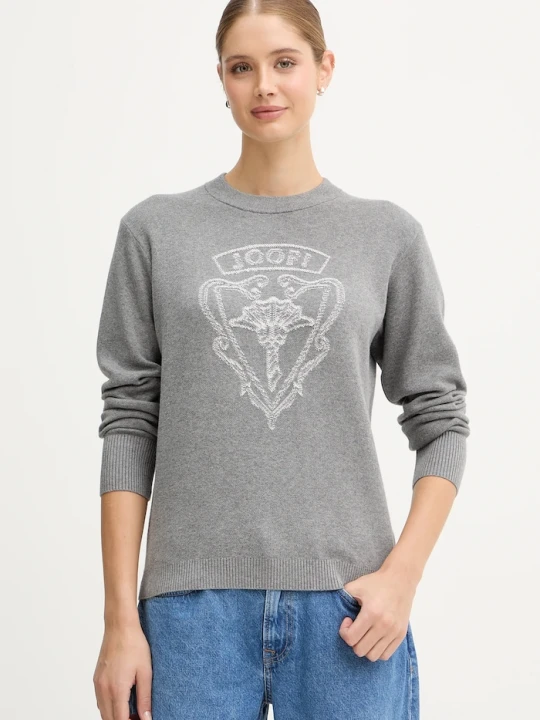 Zdjęcie produktu Joop! sweter z domieszką jedwabiu szary