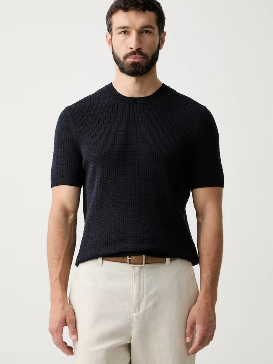 Zdjęcie produktu Joop! T-shirt basic damski bawełniany granatowy