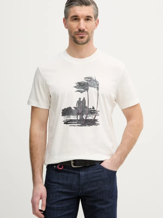 Zdjęcie produktu Joop! t-shirt bawełniany beżowy