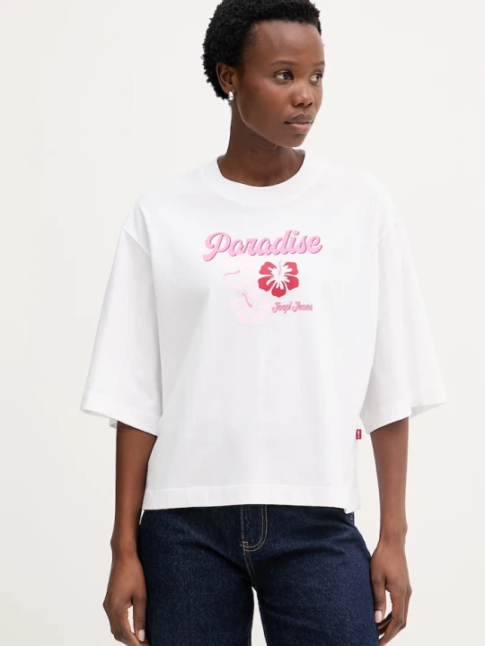 Zdjęcie produktu Joop! t-shirt damski bawełniany biały