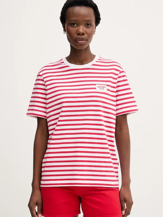 Zdjęcie produktu Joop! t-shirt damski bawełniany czerwony