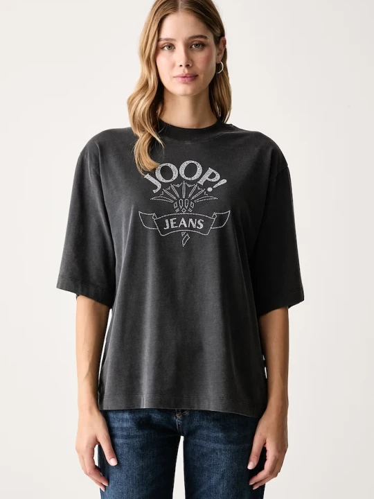 Zdjęcie produktu Joop! T-shirt damski bawełniany szary
