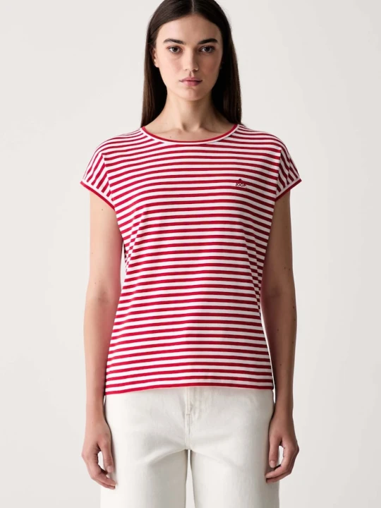 Zdjęcie produktu Joop! T-shirt damski bawełniany z elastanem czerwony