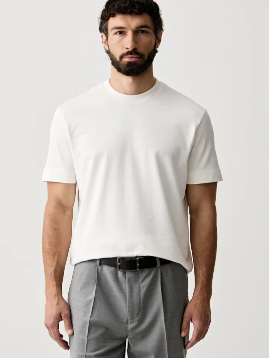 Zdjęcie produktu Joop! T-shirt męski bawełniany beżowy