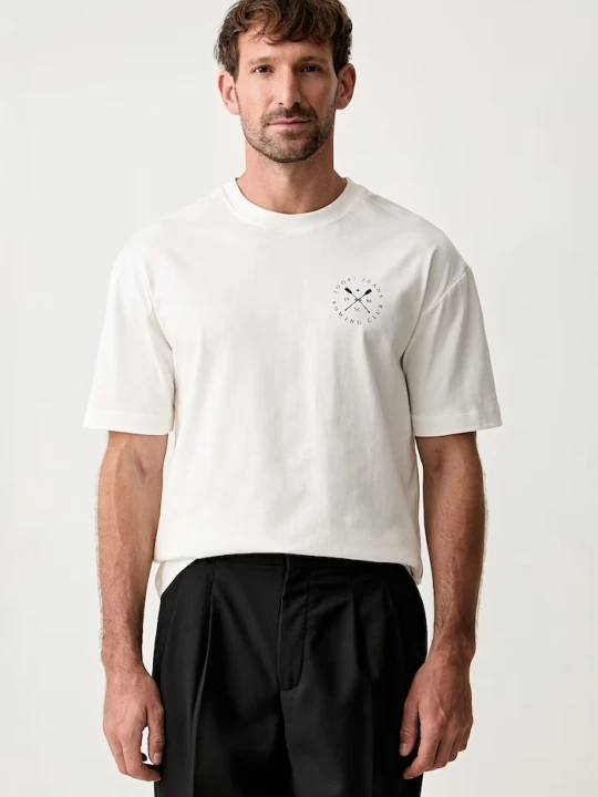 Zdjęcie produktu Joop! T-shirt męski bawełniany beżowy