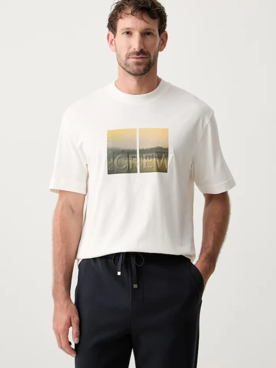 Zdjęcie produktu Joop! T-shirt męski bawełniany beżowy