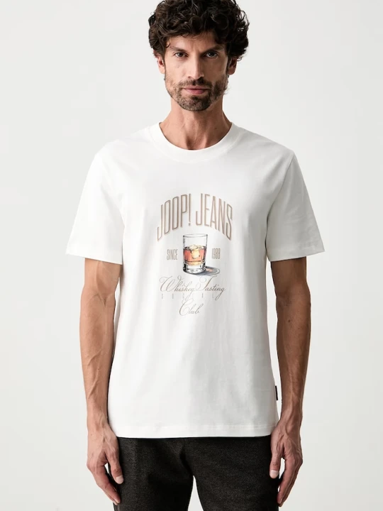Zdjęcie produktu Joop! T-shirt męski bawełniany beżowy