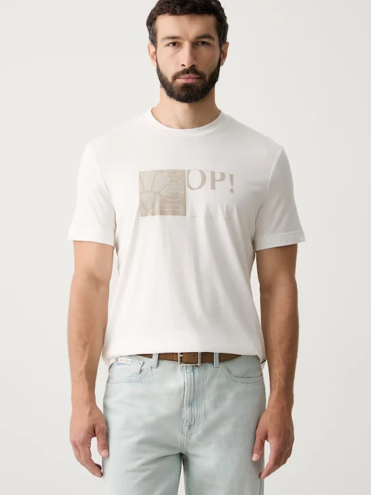 Zdjęcie produktu Joop! T-shirt męski z lyocellem beżowy
