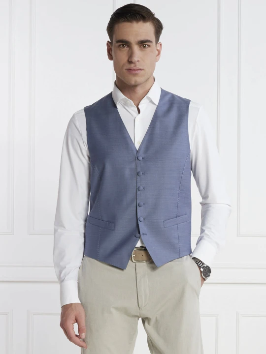 Zdjęcie produktu Joop! Wełniana kamizelka | Regular Fit niebieski