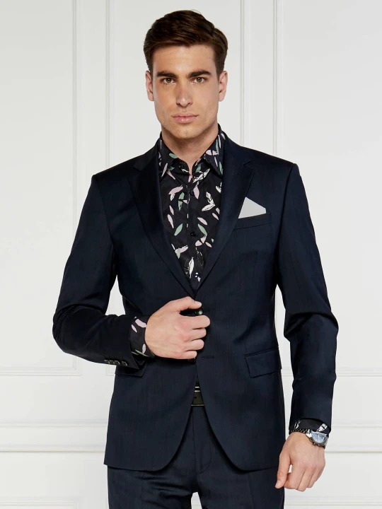 Zdjęcie produktu Joop! Wełniana marynarka Herby | Slim Fit granatowy
