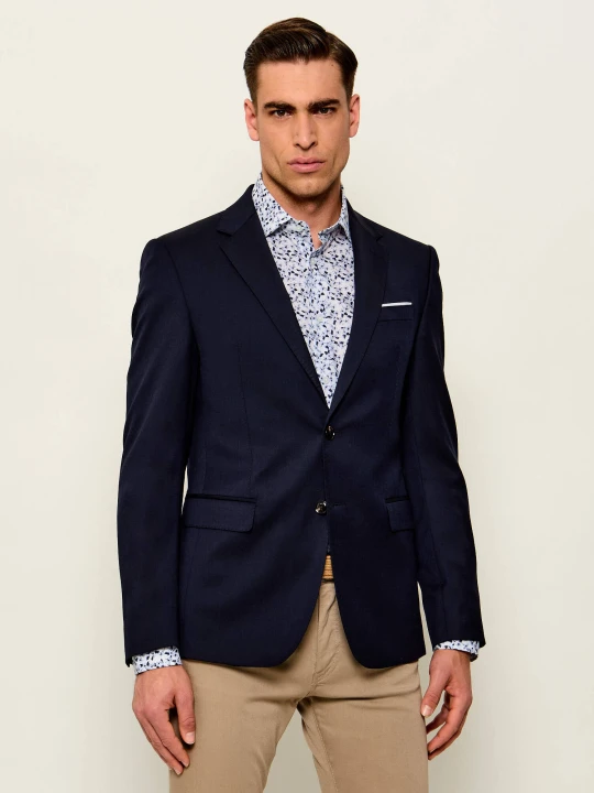 Zdjęcie produktu Joop! Wełniana marynarka Herby | Slim Fit granatowy