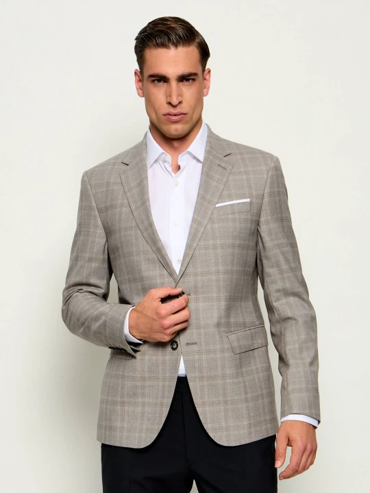 Zdjęcie produktu Joop! Wełniana marynarka Herby | Slim Fit szary