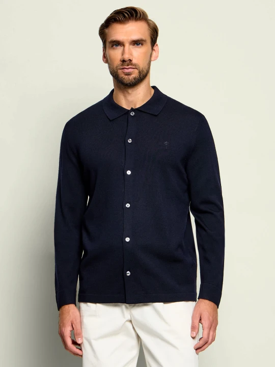 Zdjęcie produktu Joop! Wełniane polo Davus | Regular Fit granatowy