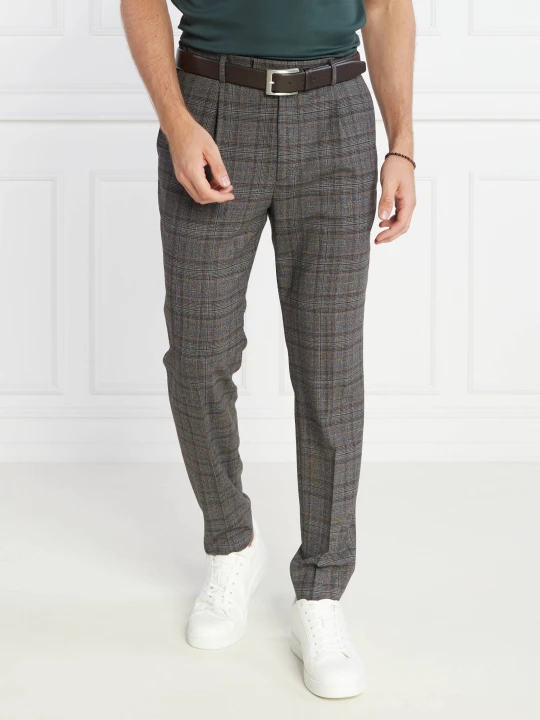 Zdjęcie produktu Joop! Wełniane spodnie JT Bird | Fitted fit grafitowy