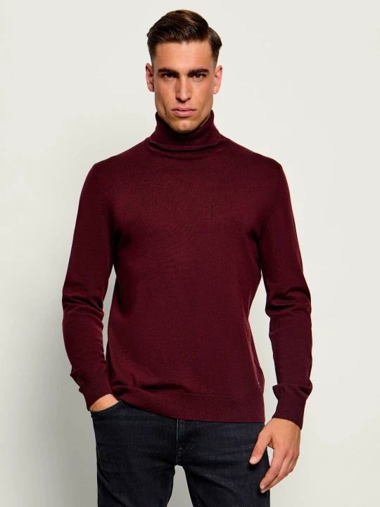 Zdjęcie produktu Joop! Wełniany golf Donte | Modern fit bordowy