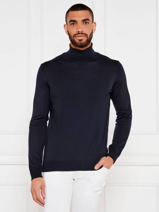 Zdjęcie produktu Joop! Wełniany golf | Slim Fit granatowy