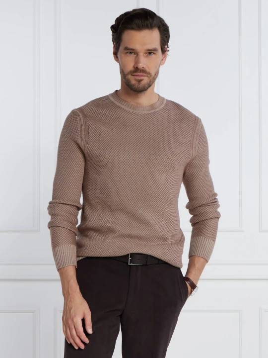 Zdjęcie produktu Joop! Wełniany sweter JK-11Willon | Regular Fit brązowy