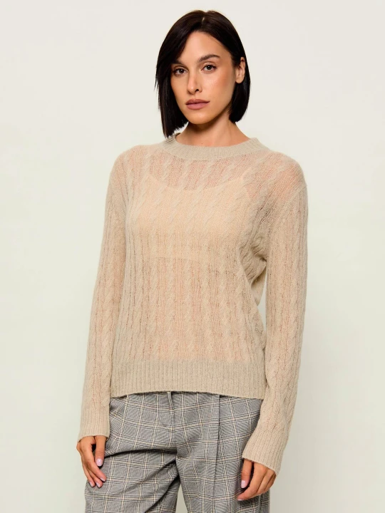 Zdjęcie produktu Joop! Wełniany sweter Kalpa | Loose fit beżowy