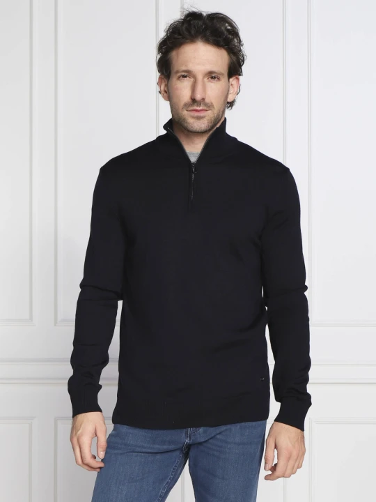 Zdjęcie produktu Joop! Wełniany sweter | Regular Fit granatowy