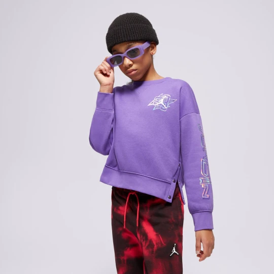 Zdjęcie produktu Jordan Bluza Take Flight Snap Crew Girl fioletowy
