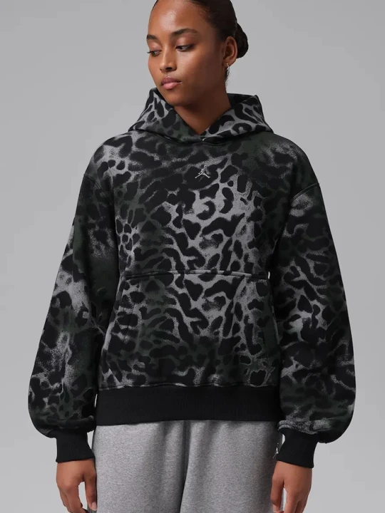 Zdjęcie produktu Jordan bluza z kapturem damska z bawełną Brooklyn Fleece czarny