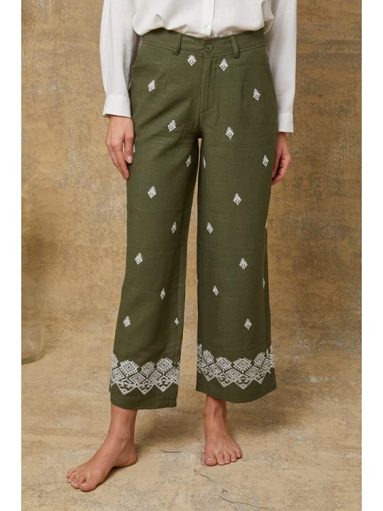 Zdjęcie produktu Joséfine Spodnie w kolorze khaki rozmiar: M
