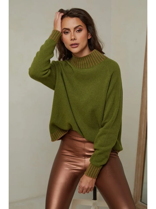 Zdjęcie produktu Joséfine Sweter "Csepreg" w kolorze khaki rozmiar: L
