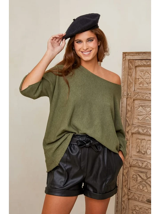 Zdjęcie produktu Joséfine Sweter "Eudoxie" w kolorze khaki rozmiar: M