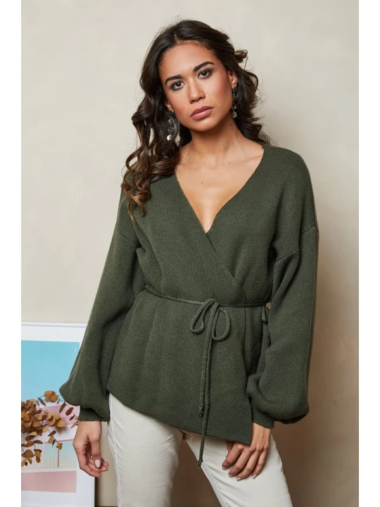 Zdjęcie produktu Joséfine Sweter "Mouns" w kolorze khaki rozmiar: S