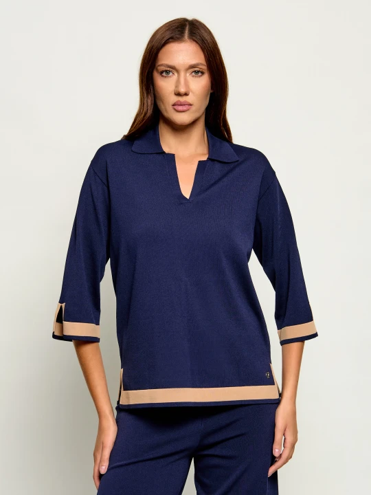 Zdjęcie produktu Joseph Ribkoff Bluzka | Relaxed fit granatowy