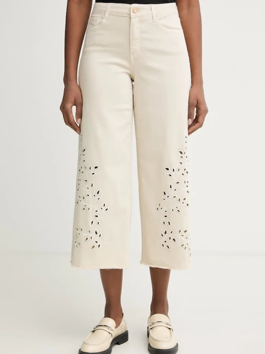 Zdjęcie produktu Joseph Ribkoff jeansy wide leg damskie beżowy