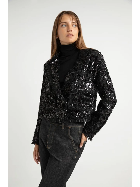 Zdjęcie produktu Josephine & Co Blezer "Fleur" w kolorze czarnym rozmiar: 38