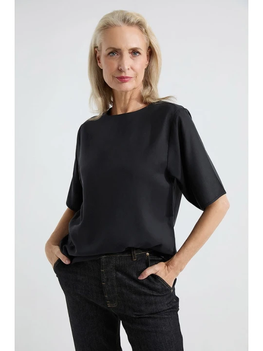 Zdjęcie produktu Josephine & Co Bluzka "Ada" w kolorze czarnym rozmiar: 42