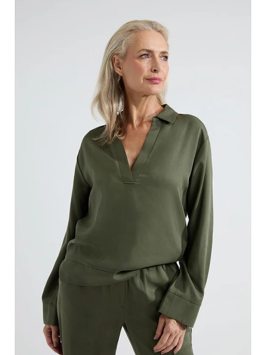 Zdjęcie produktu Josephine & Co Bluzka "Amelia" w kolorze khaki rozmiar: 36