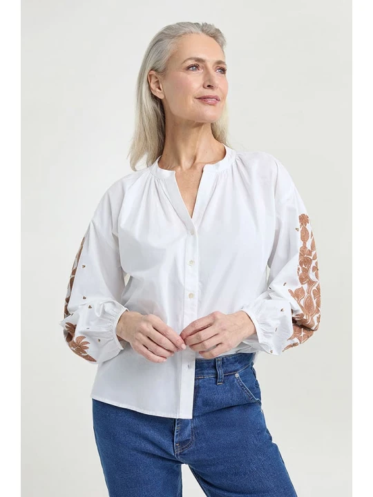 Zdjęcie produktu Josephine & Co Bluzka "Jet" w kolorze białym rozmiar: 42