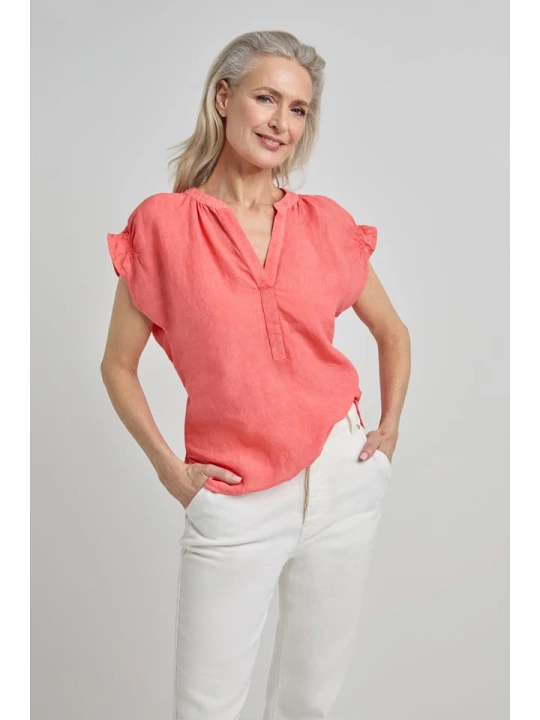 Zdjęcie produktu Josephine & Co Bluzka "Julius" w kolorze koralowym rozmiar: 44