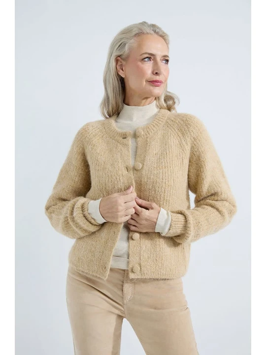 Zdjęcie produktu Josephine & Co Kardigan "Abigail" w kolorze beżowym rozmiar: XL
