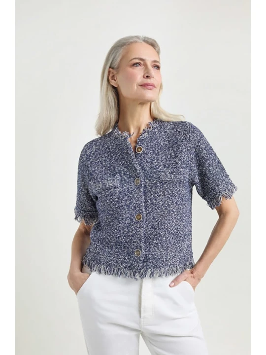 Zdjęcie produktu Josephine & Co Kardigan "Joosje" w kolorze granatowym rozmiar: XXL