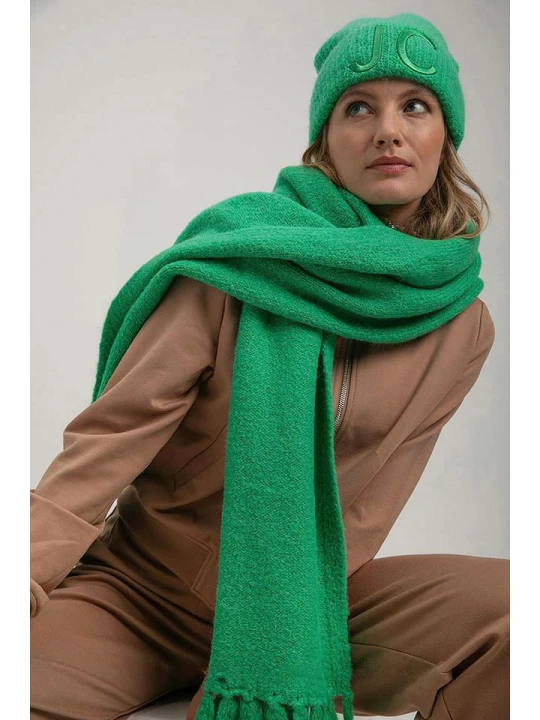 Zdjęcie produktu Josephine & Co Szal "Steef" w kolorze zielonym rozmiar: onesize