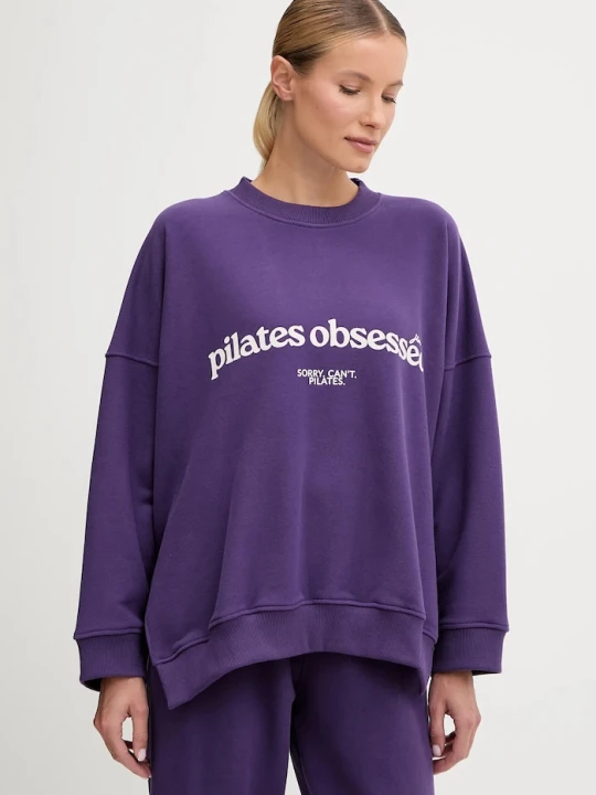 Zdjęcie produktu JOYINME bluza oversize damska bawełniana z elastanem Kind fioletowy