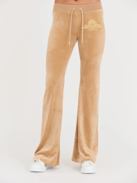 Zdjęcie produktu JUICY COUTURE Beżowe damskie spodnie Arched Metallic Layla, Rozmiar L
