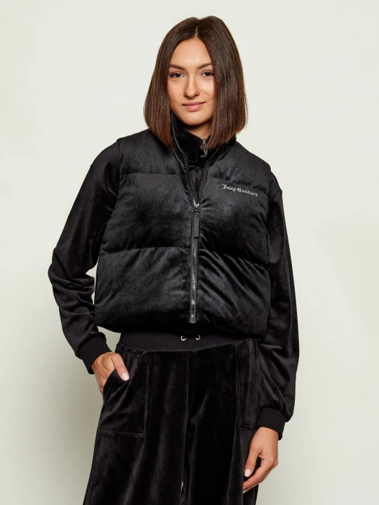 Zdjęcie produktu Juicy Couture Bezrękawnik LIGHTENING | Cropped Fit czarny