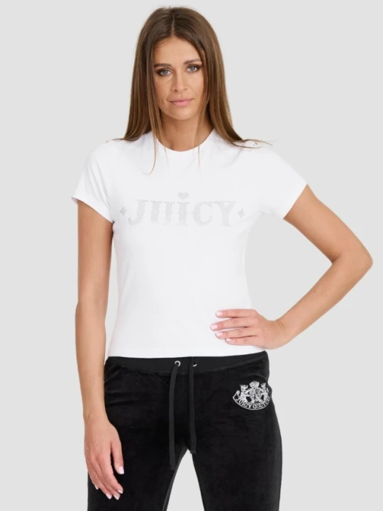 Zdjęcie produktu JUICY COUTURE Biały damski t-shirt Ryder Rodeo Fitted, Rozmiar S