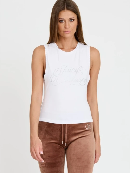 Zdjęcie produktu JUICY COUTURE Biały damski top Juicy Script Tank, Rozmiar M